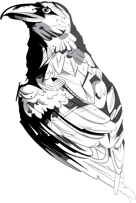 Cool Sun Drawings 17, Buy Clip Art - Crows - Png Download (468x720), Png Download