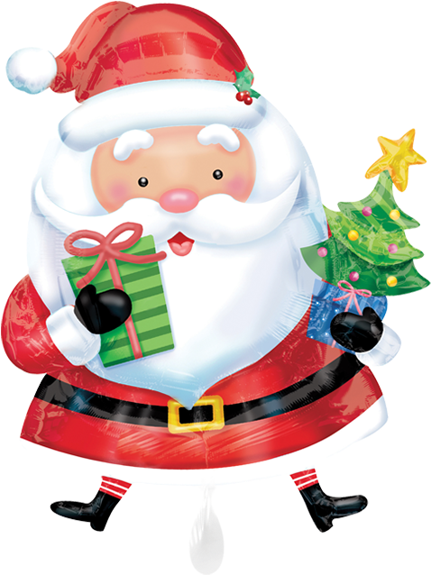 Christmas Foil Balloons Clipart (606x876), Png Download