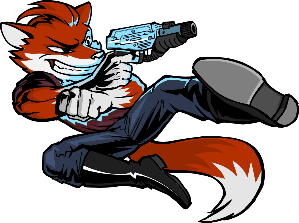 Flying Fox - Plays Lasertag - Blackfox Lasertag Clipart (1045x780), Png Download