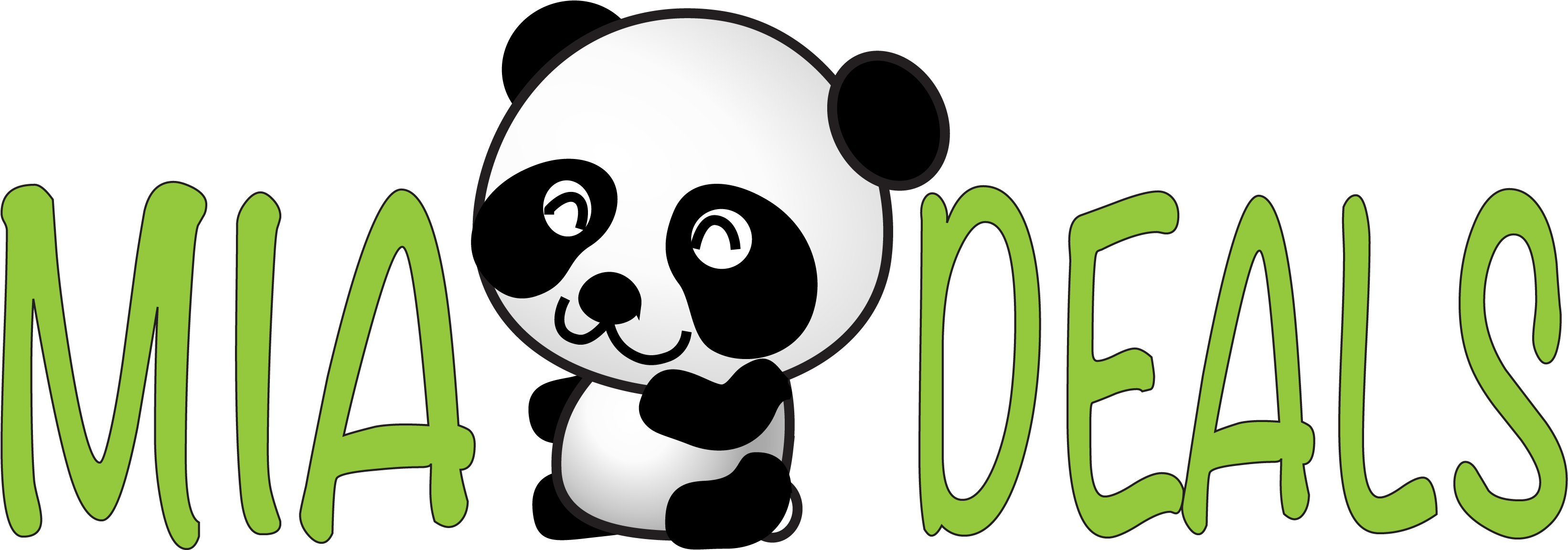 Mia Deals - Christmas Panda Clipart (3315x1156), Png Download