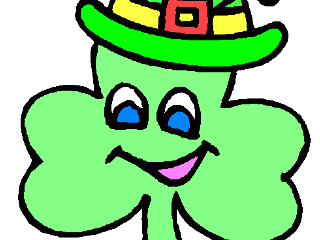 Free Shamrock Clipart - Saint Patrick's Day Drawing - Png Download (640x480), Png Download