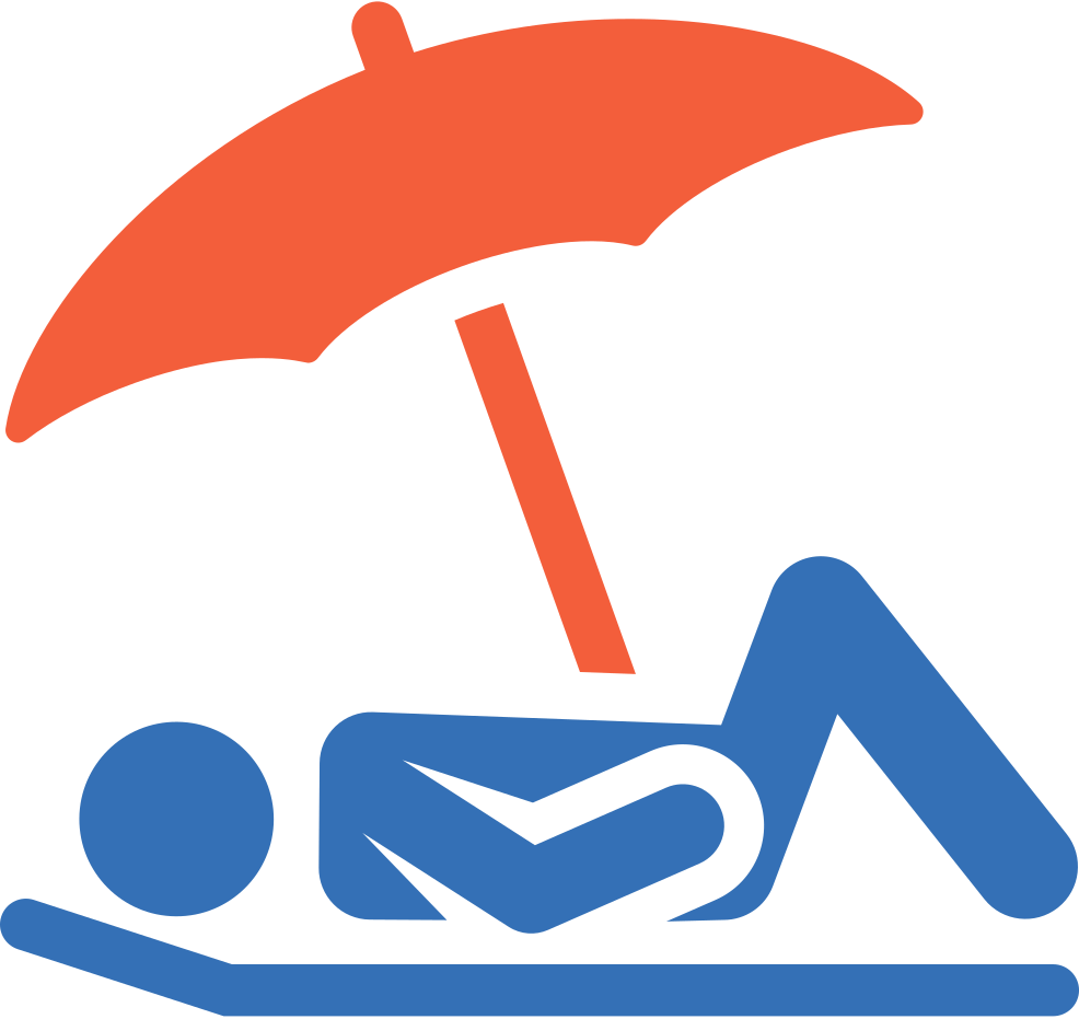 Icon Einer Person Unter Einem Sonnenschirm - Icon Clipart (986x931), Png Download