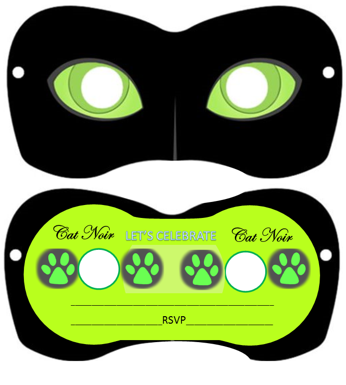Ideas Para Tus Invitaciones De Ladybug And Cat Noir - Invitacion Cat Noir Clipart (694x772), Png Download