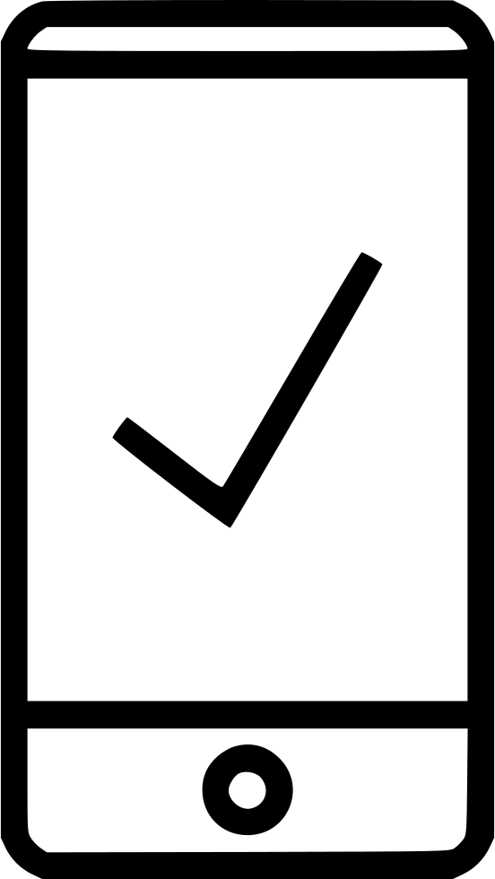 Png File - Cell Phone Ok Icon Clipart (552x980), Png Download