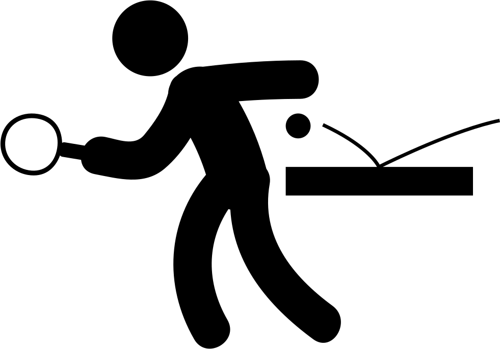 Png File - Ping Pong Stick Figures Clipart (981x684), Png Download