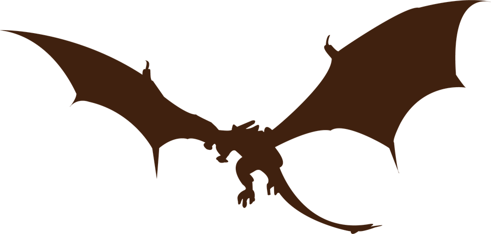 Dragon Silhouette Transparent Background Clipart (960x459), Png Download