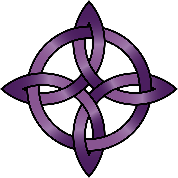 Tribal Heart And Flower Tattoo Designs 15, Buy Clip - Celtic Design Border Purple - Png Download (720x720), Png Download