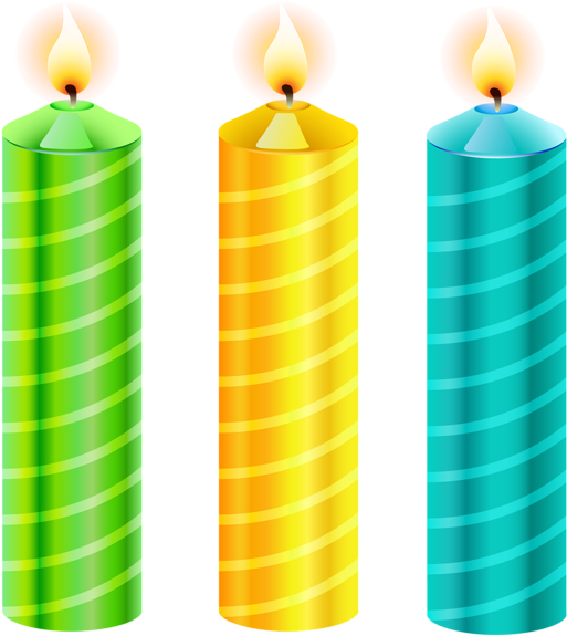 Birthday Candles Png Vector Clipart Picture - Happy Birthday Candle Png Transparent Png (564x600), Png Download