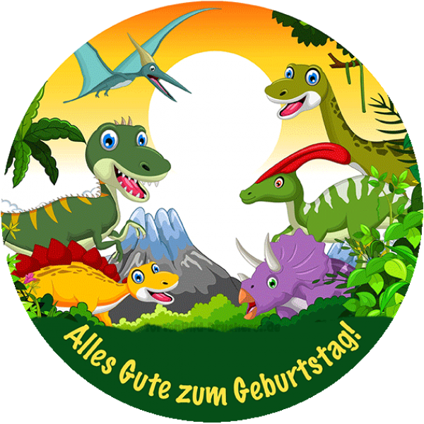 Tortenaufelger Dino Rund - Dinosaur Clipart (570x570), Png Download