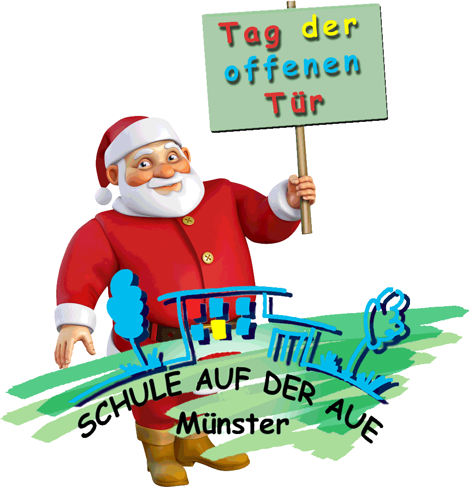 Der Nikolaus Am Tag Der Offenen Tür - Schule Auf Der Aue Clipart (1000x1000), Png Download