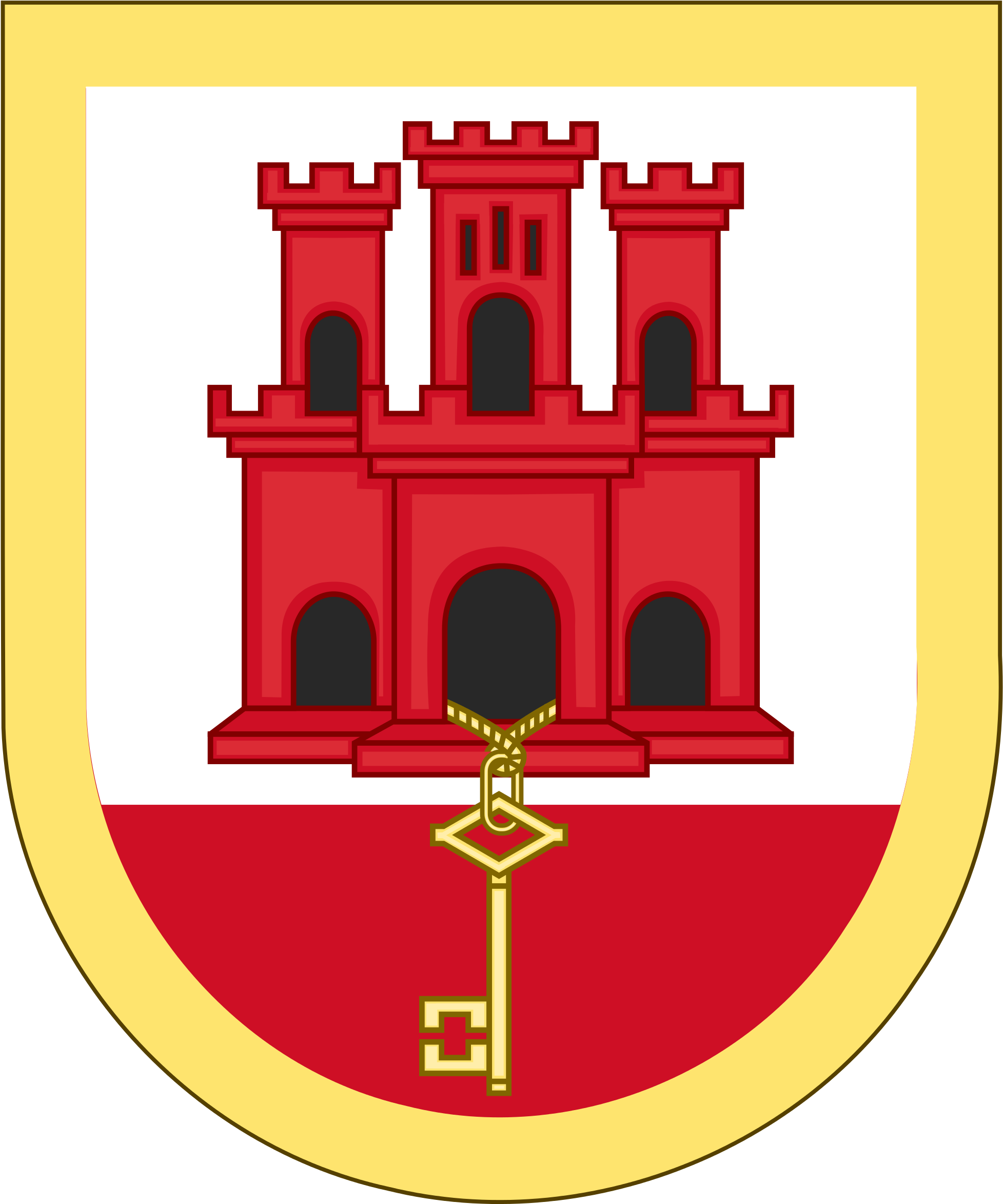 Fourth Of July Clipart 16, Buy Clip Art - Gibraltar Coat Of Arms - Png Download (2000x2384), Png Download