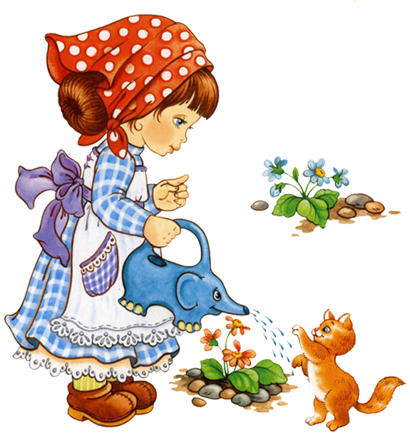Watering Cans And People - Flores Con Mensaje Picmix Clipart (600x625), Png Download