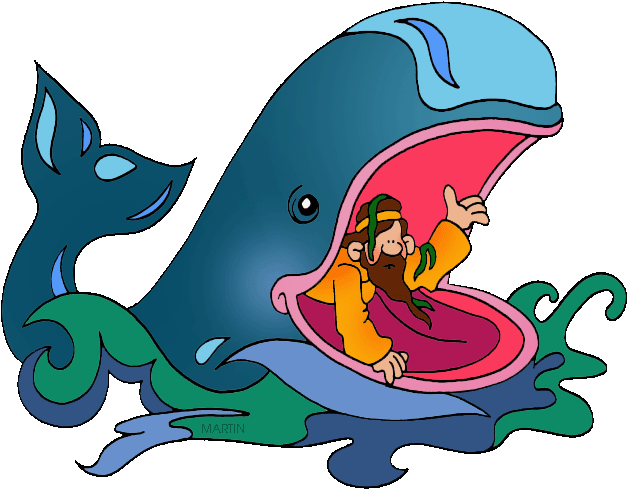 Picture Library Download January Dwelling In The - Jonah And The Whale Clip Art - Png Download (648x549), Png Download