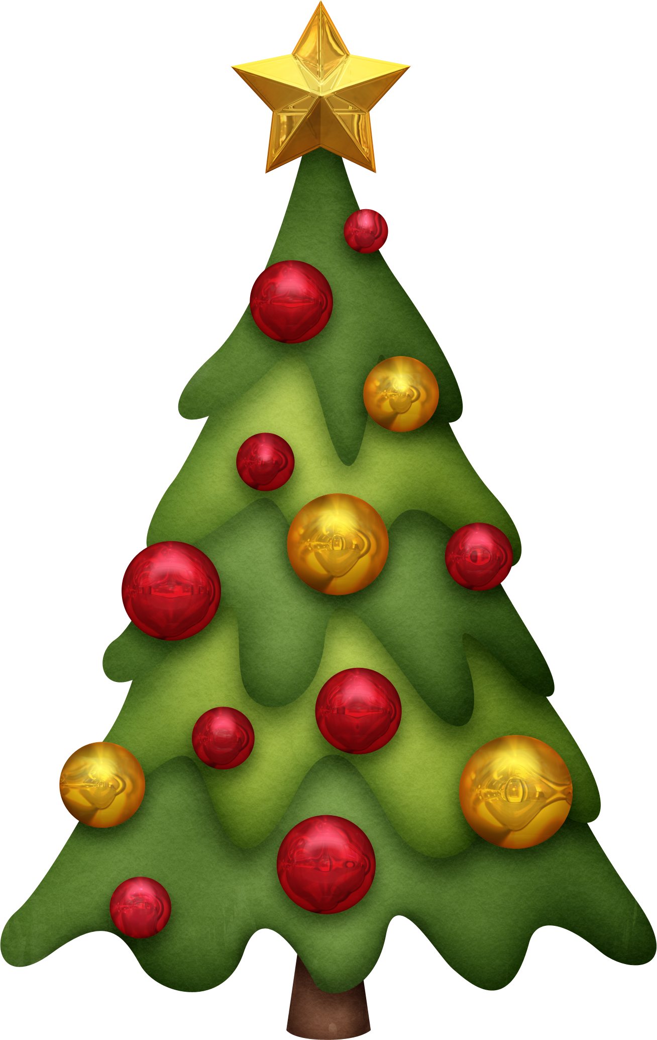 °‿✿⁀christmas Trees ‿✿⁀° - Dibujos Navideños A Color Clipart (506x800), Png Download