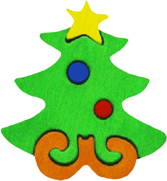 Fajáték, Fajátékok, Összerakós Játék, Fafegyver, Puzzle - Christmas Tree Clipart (600x679), Png Download