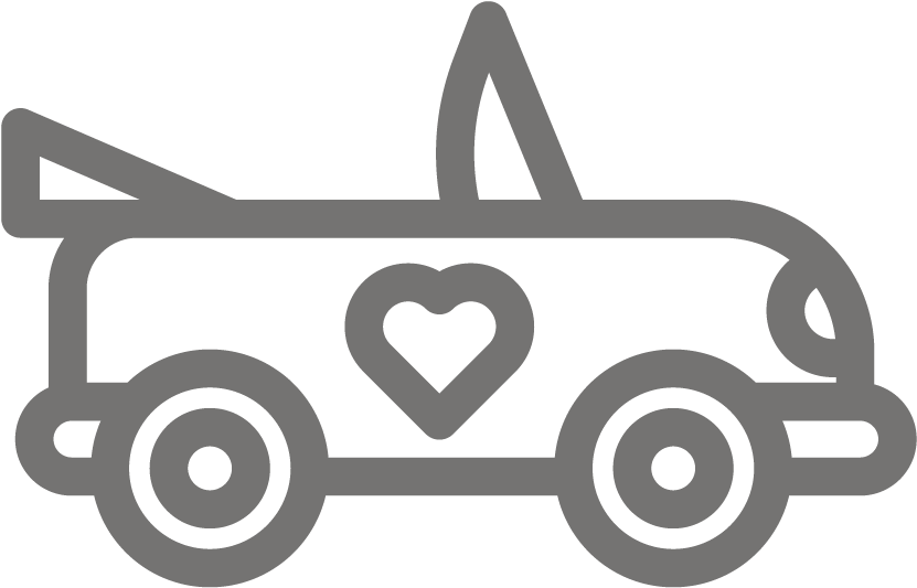 Wedding Carriage - Wedding Car Icon Png Clipart (850x842), Png Download