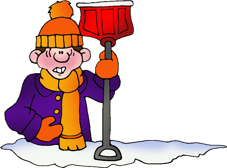 Vector Royalty Free Library Seasons Clip Art By Phillip - Snow Shoveling Clip Art - Png Download (859x648), Png Download