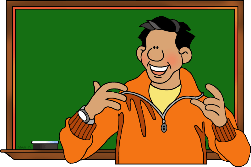 Free School Clip Art By Phillip Martin, Teacher - Cartoon - Png Download (864x576), Png Download