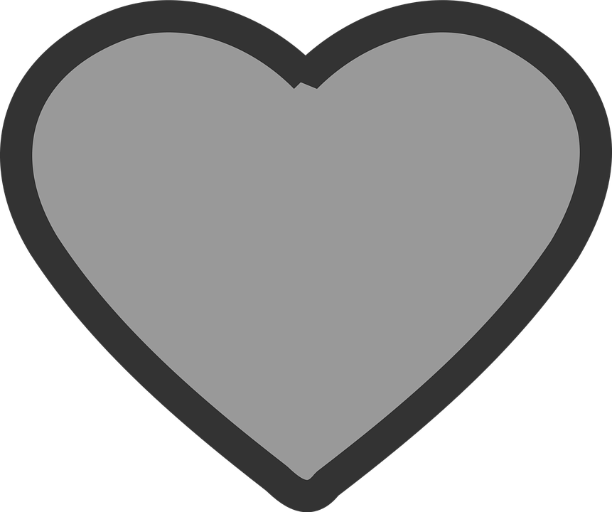 Gray Heart Cliparts 7, Buy Clip Art - Love Abu Abu Png Transparent Png (861x720), Png Download