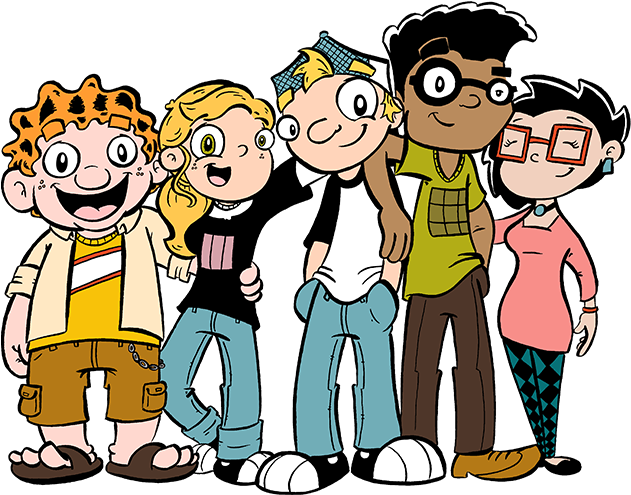 Friends Clipart High School Student - Cartoon High School Friends - Png Download (675x575), Png Download