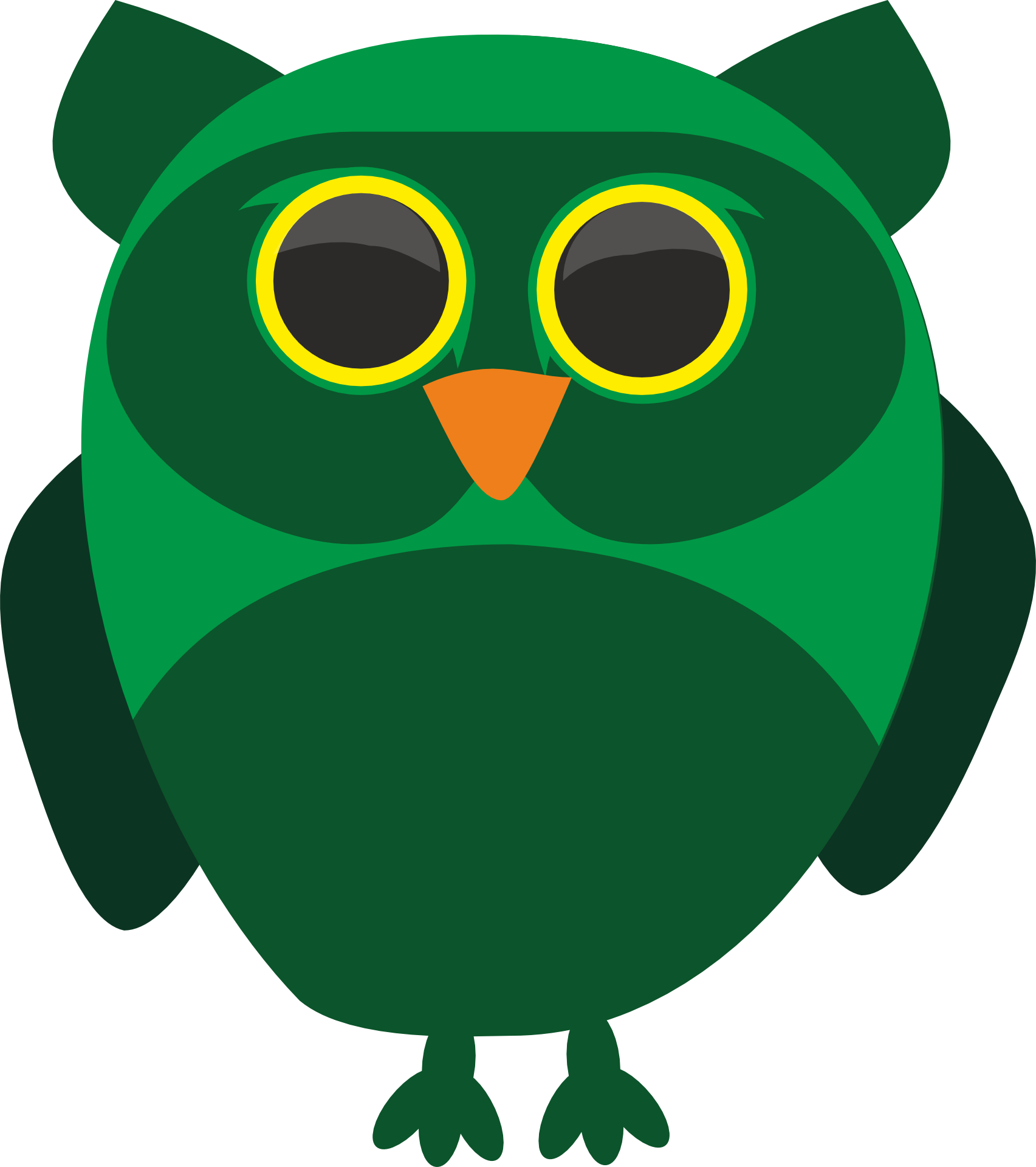 Collection Of Big Bird Clipart - Vector Illustration Of A Green Owl Wine Stopper - Png Download (639x720), Png Download