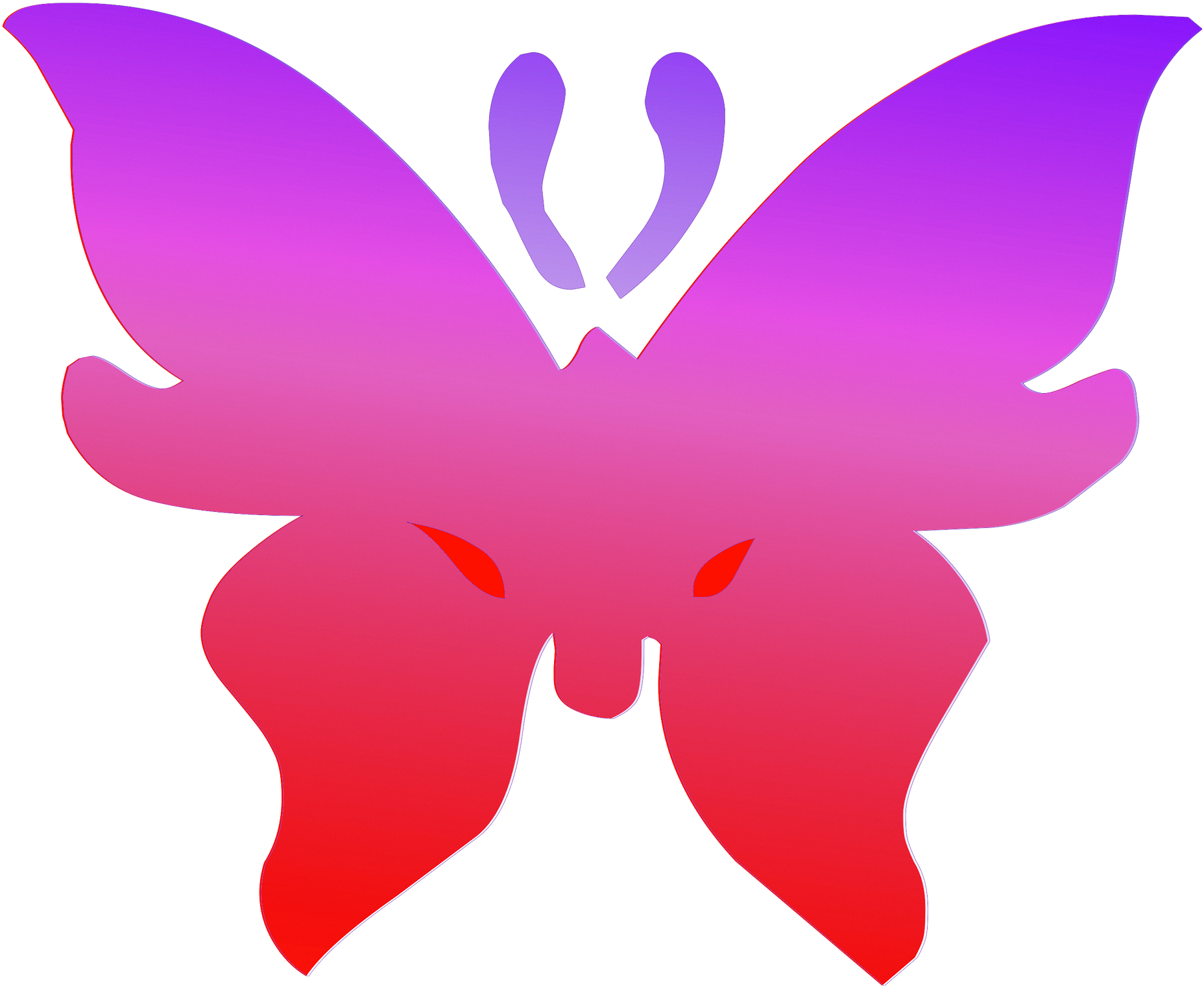 Contorno De Una Mariposa Clipart (870x720), Png Download