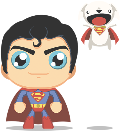 Superman Clip Cute - Superman Cute - Png Download (600x540), Png Download