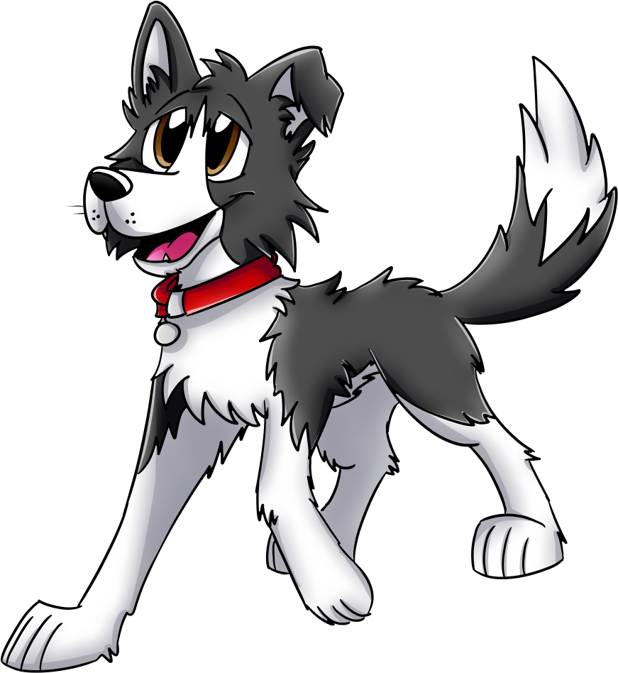 Cartoons Dogs 16, Buy Clip Art - Border Collie Puppy Cartoon - Png Download (1000x1033), Png Download