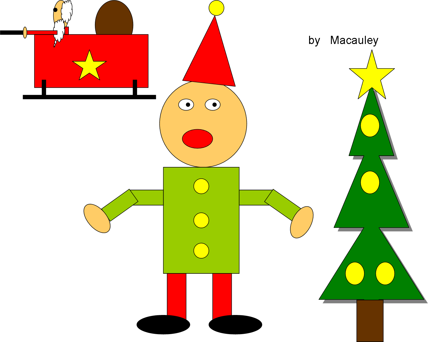 Macauley - Christmas Tree Clipart (1411x1127), Png Download