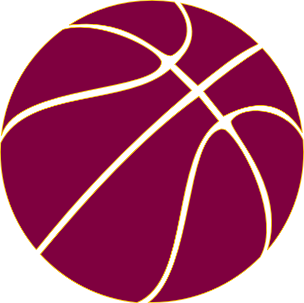 Gold Outline Basketball Clip Art At Clker Com Vector - Black Basketball Png Transparent Png (600x599), Png Download