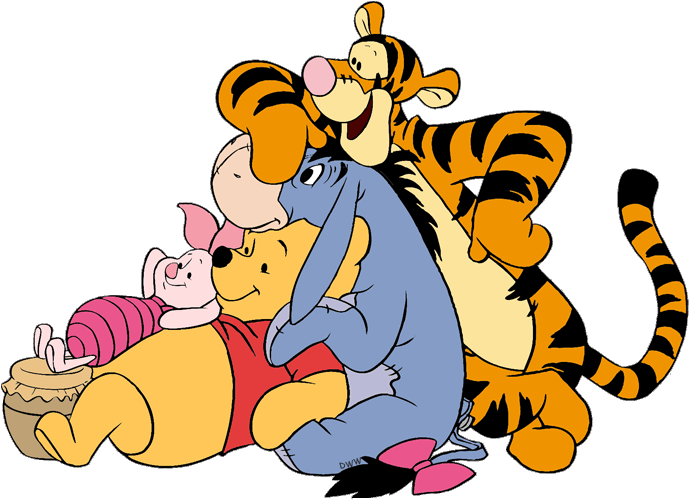 Winnie The Pooh And Friends Clip Art 12 - Pooh Tigger Piglet Eeyore - Png Download (700x513), Png Download