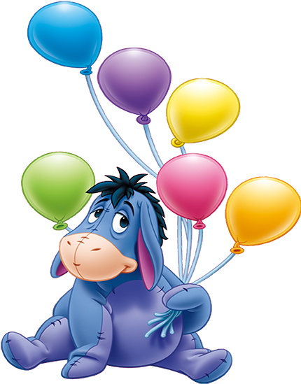 Eeyore With Balloons Clipart Eeyore Winnie The Pooh - Eeyore Birthday - Png Download (567x567), Png Download