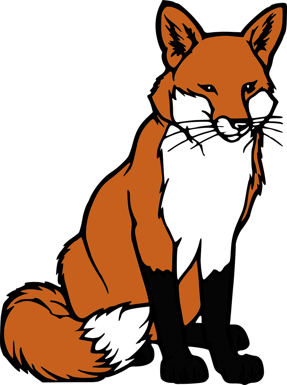 Png Fuchs Kostenlos Pluspng - Fox Coloring Pages Clipart (536x720), Png Download