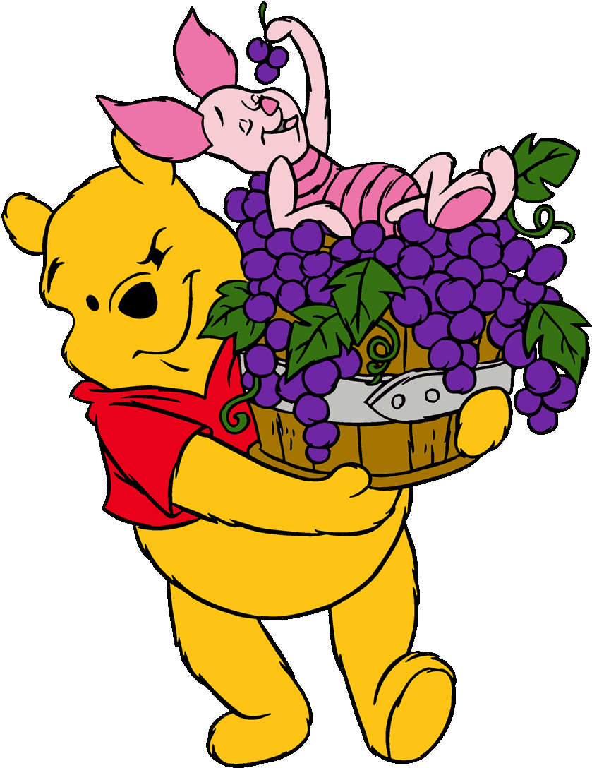 Download Winnie The Pooh Grapes Clipart Winnie The - Winnie The Pooh Grapes - Png Download (864x1124), Png Download