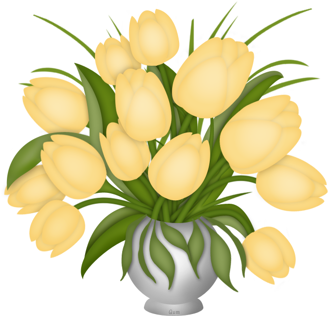 1 2 3 - Tulip Clipart (672x648), Png Download