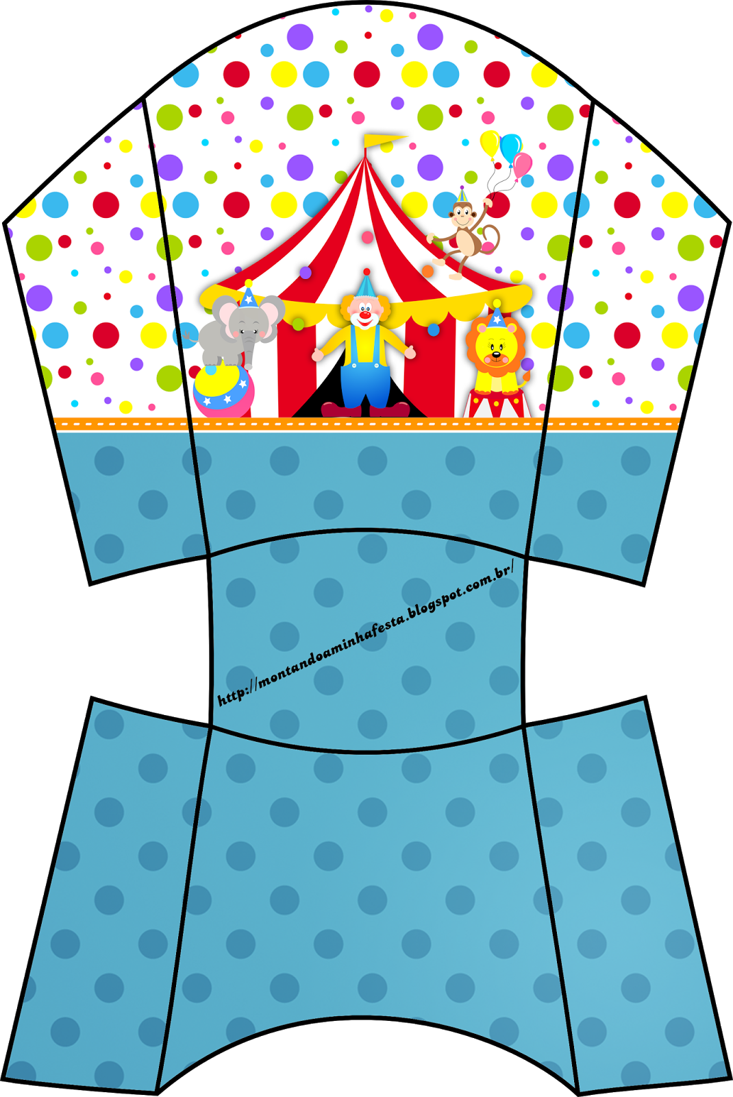 Montando A Minha Festa - Capa Para Pirulito Tema Circo Para Imprimir Clipart (1070x1600), Png Download