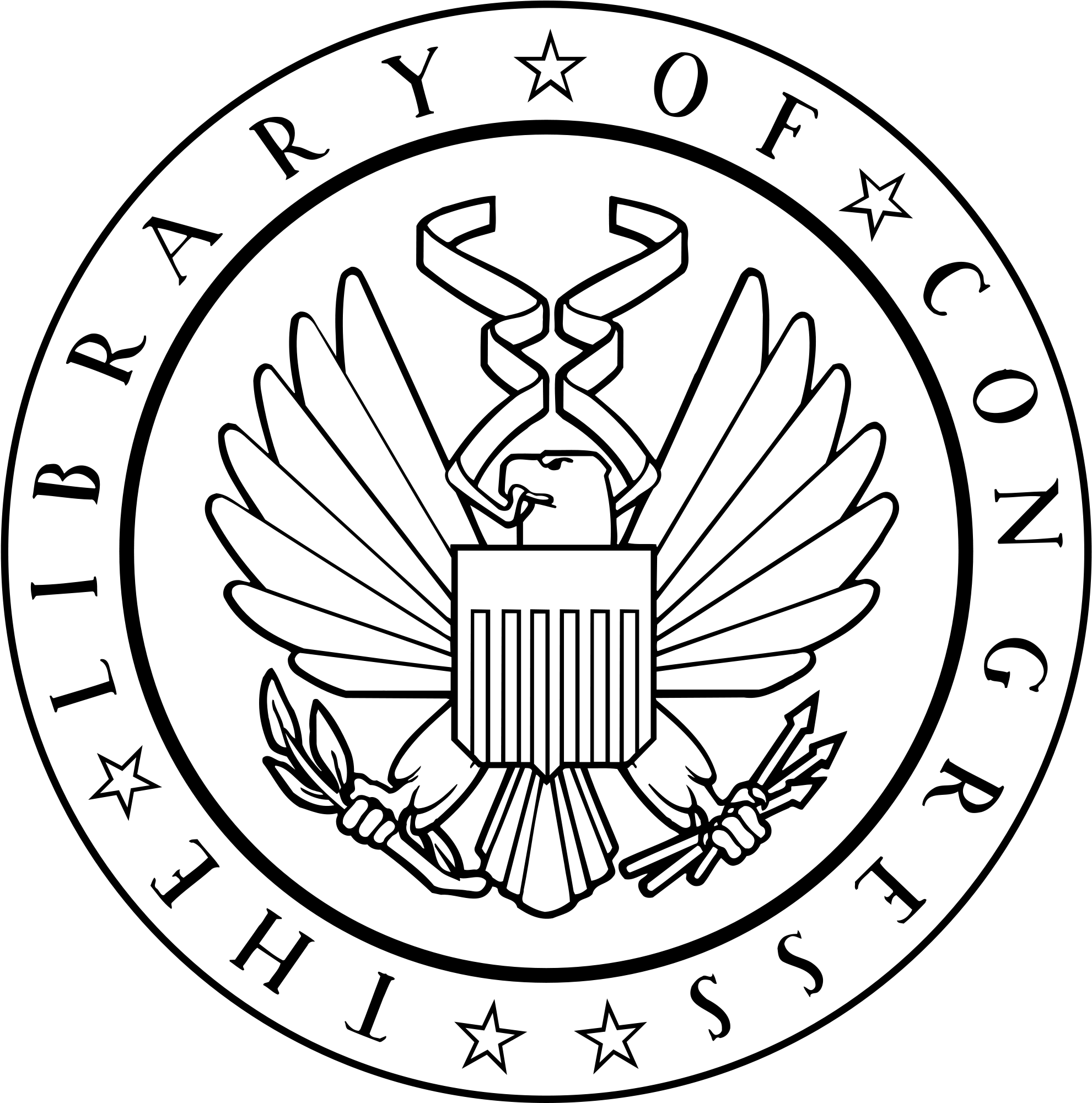 Graphic Library Drawing At Getdrawings Com Free For - Us Library Of Congress Logo Clipart (2000x2000), Png Download