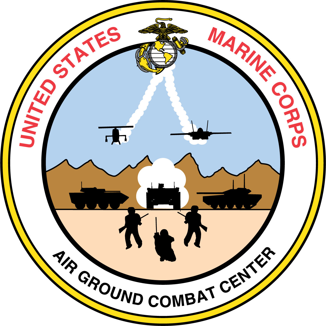 Air Ground Combat Ctr, 29 Palms - Jpeg Clipart (1355x1354), Png Download