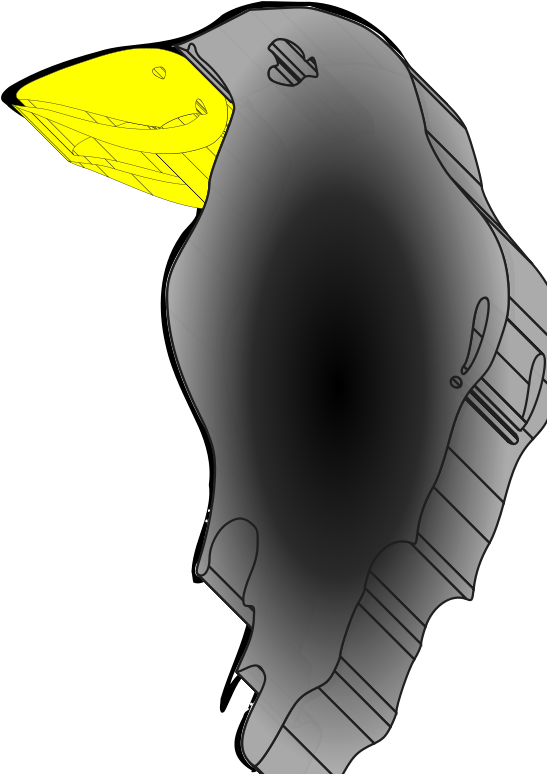 Free Floss Extruded - Bird Clipart (564x800), Png Download