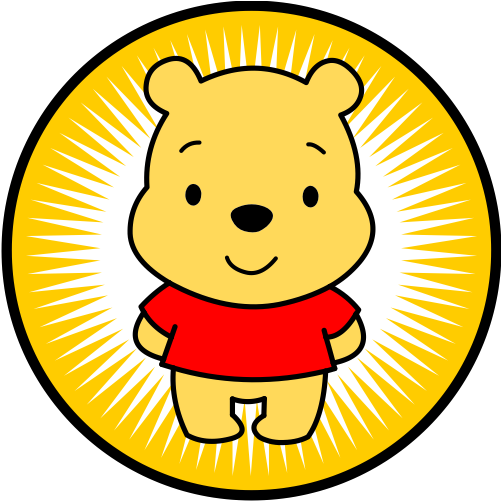 Sticker Winnie L Ourson Stunning Cute Winnie The Pooh - Cute Pooh Bear Cartoon Clipart (600x600), Png Download