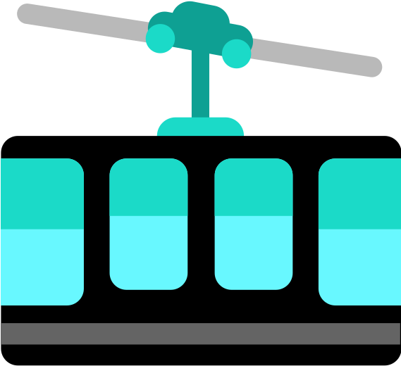 U 1 F 6 A 0 Mountaincableway Clipart (568x568), Png Download