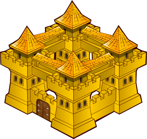 Castle Level - Conquiztador Clipart (572x541), Png Download