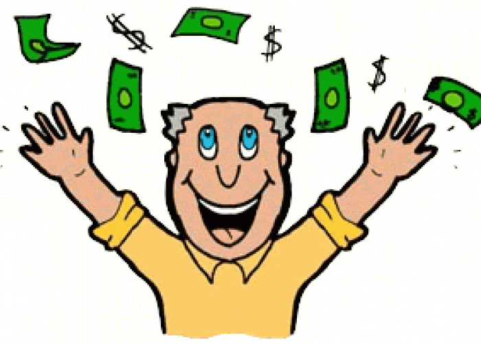 Lotto Winner Clip Art Cliparts - Won The Lottery Clipart - Png Download (700x500), Png Download