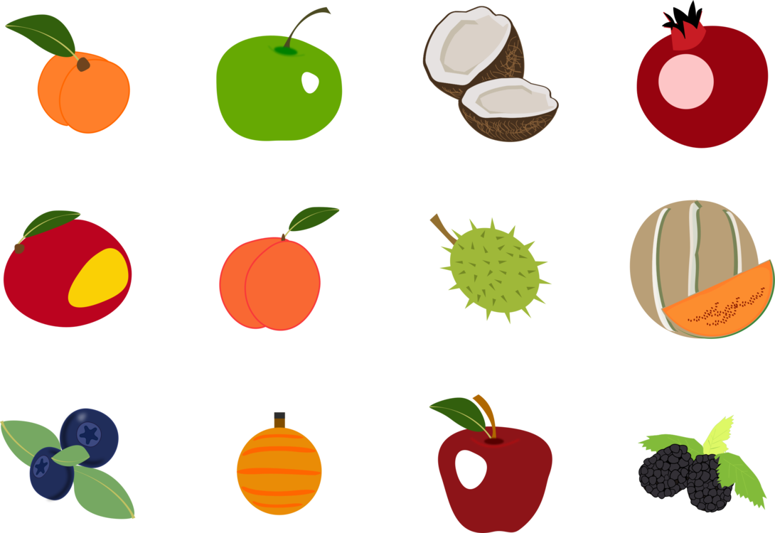 Computer Icons Fruit Encapsulated Postscript Thumbnail - Transparent Fruit Icons Clipart (1090x750), Png Download