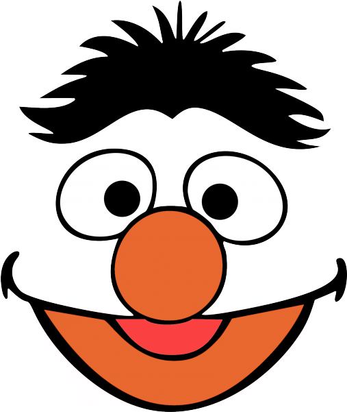 Free Download Barrio Sésamo Clipart T-shirt Cookie - Sesame Street Ernie Face - Png Download (600x600), Png Download