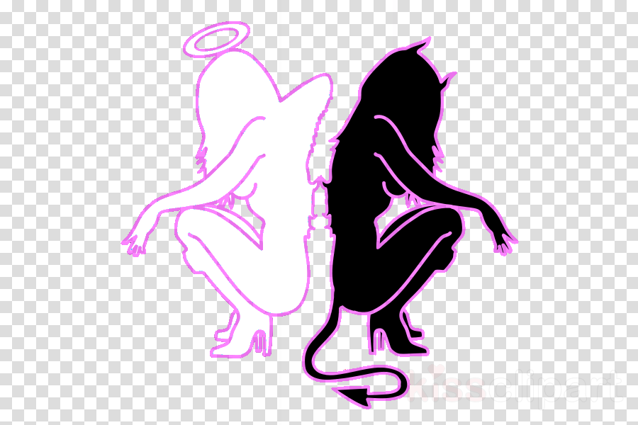 Ange Et Demon Silhouette Clipart Angel Demon Devil - Call Of Duty Png Transparent Png (900x600), Png Download