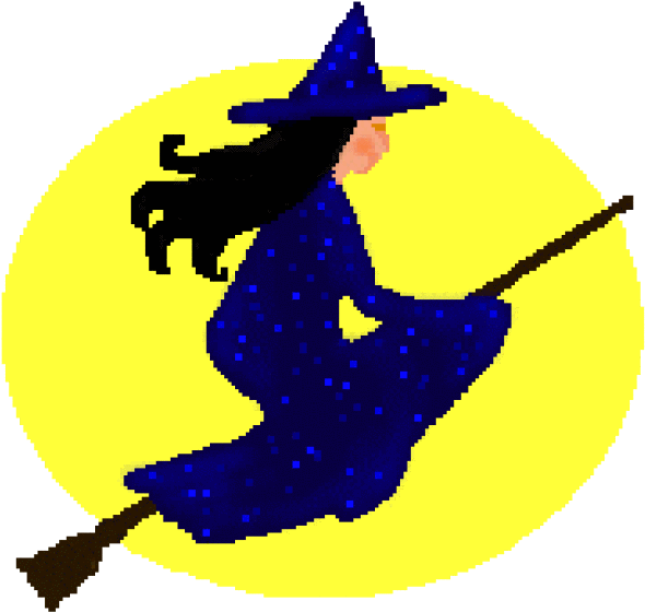Full Moon Clip Art - Witch Clip Art - Png Download (640x591), Png Download