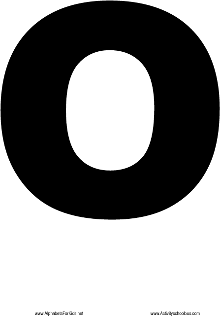 O Printable Http Alphabetsforkids Net Printables Worksheets - O Alphabet In Black Clipart (500x720), Png Download