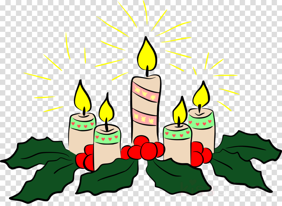 Christmas Candles Clipart Candle Clip Art - Vans Van Doren Backpack Black/white, One Size - Png Download (900x660), Png Download
