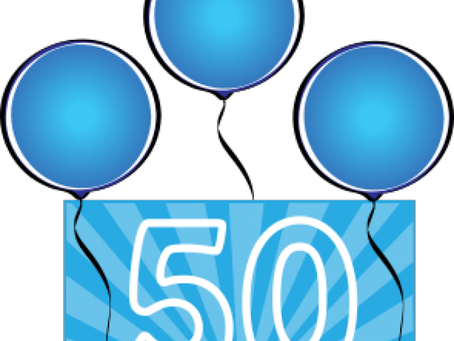 Fiftieth Birthday Cliparts - Clip Art - Png Download (640x480), Png Download